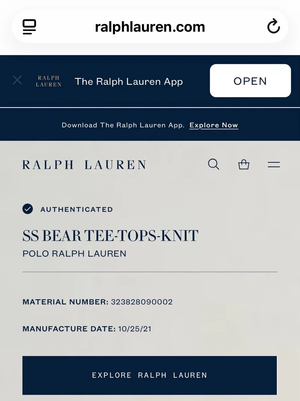 Ralph Lauren gently worn